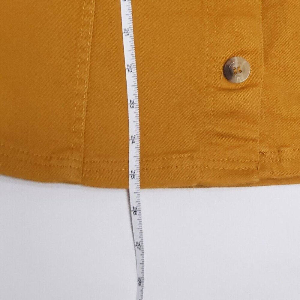 H&M Divided Dress Women's Size 2 Denim Overall Jumper Mustard Gold 90s Y2K Retro - Picture 5 of 16